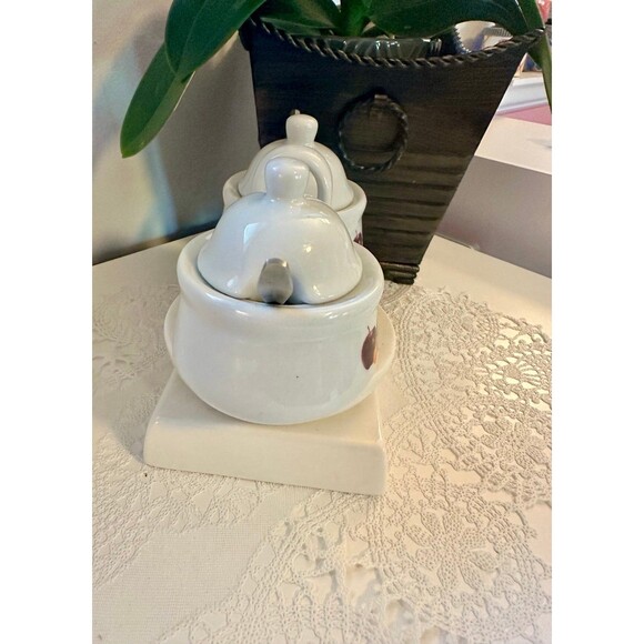 Ceramic Jam and Jelly Server Set W/Handle, Spoons Houston Harvest Gift Products - Picture 7 of 8